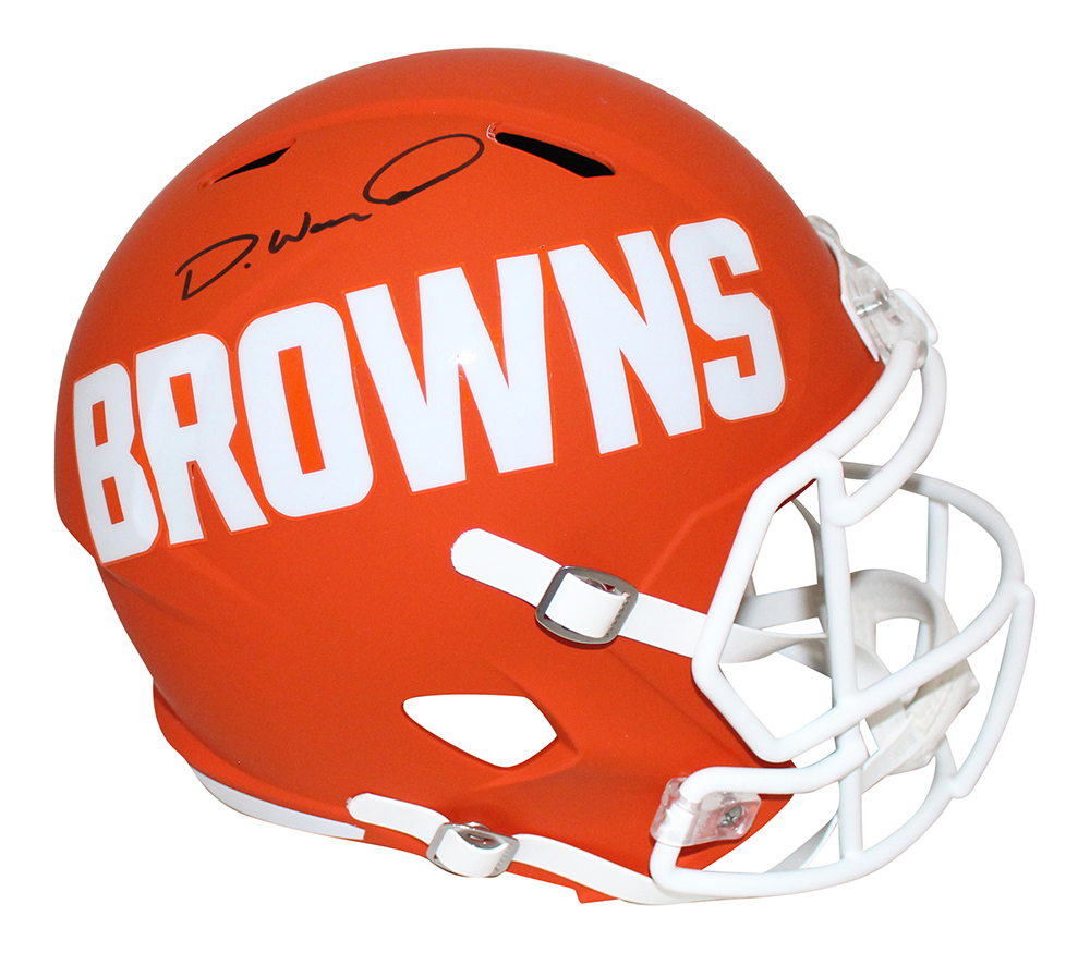 Denzel Ward Signed Cleveland Browns F/S AMP Speed Helmet Beckett
