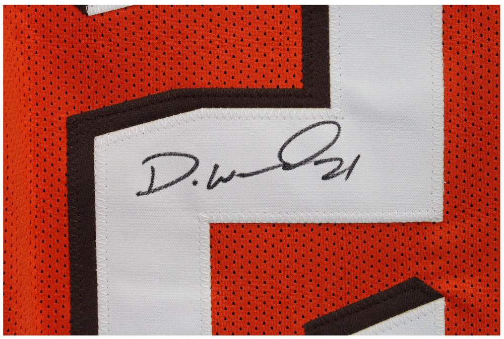 Denzel Ward Autographed/Signed Pro Style Orange XL Jersey Beckett BAS