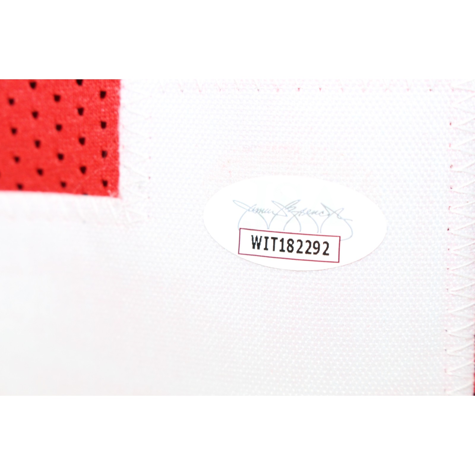 Denzel Ward Autographed/Signed College Style Size XL Red Jersey JSA 53094 3 Denzel Ward Autographed/Signed College Style Size XL Red Jersey JSA 53094