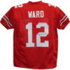 Denzel Ward Autographed/Signed College Style Red XL Jersey JSA 26576