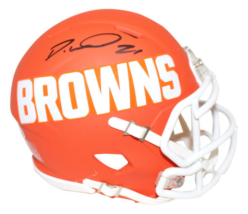 Denzel Ward Autographed/Signed Cleveland Browns AMP Mini Helmet JSA 26578