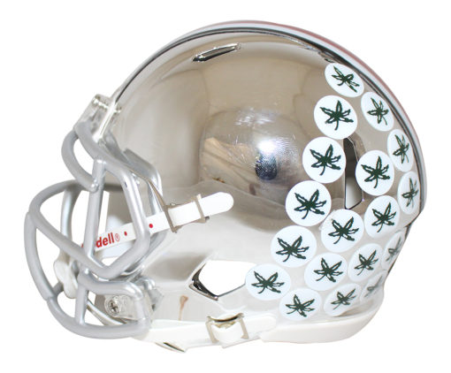 Denzel Ward Autographed Ohio State Buckeyes Chrome Mini Helmet JSA 26581