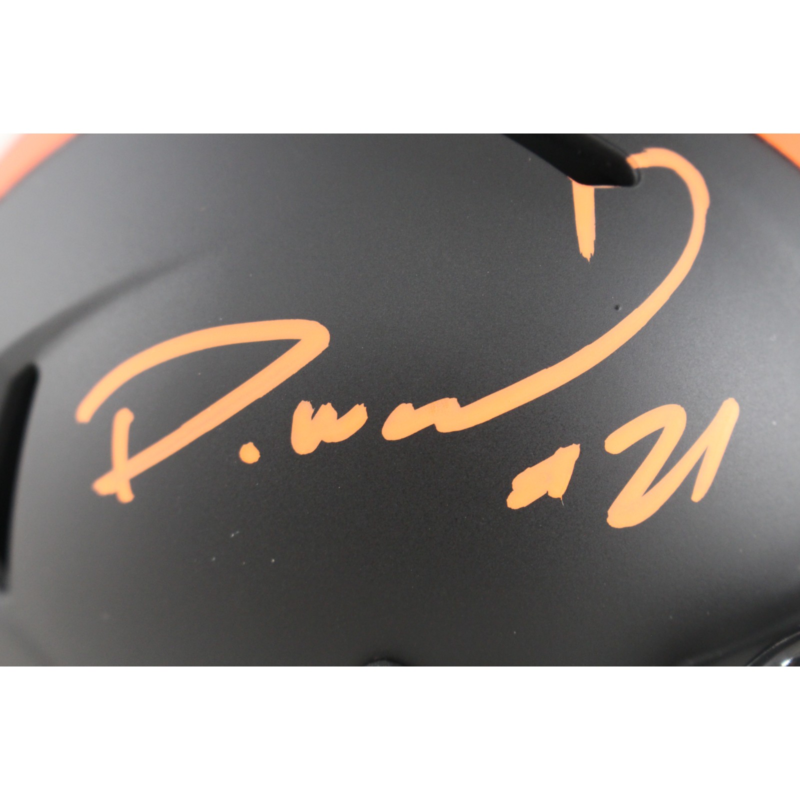 Denzel Ward Autographed/Signed Cleveland Browns Eclipse Mini Helmet JSA 53098