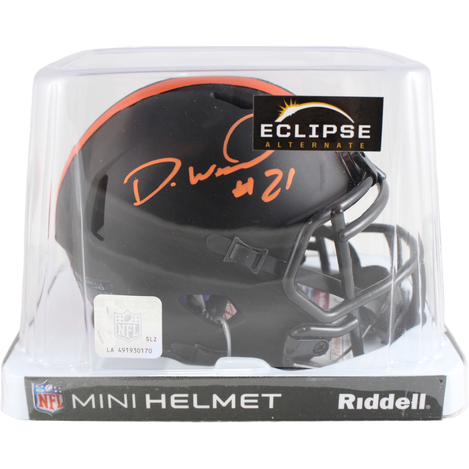 Denzel Ward Autographed/Signed Cleveland Browns Eclipse Mini Helmet JSA 53098 5 Denzel Ward Autographed/Signed Cleveland Browns Eclipse Mini Helmet JSA 53098
