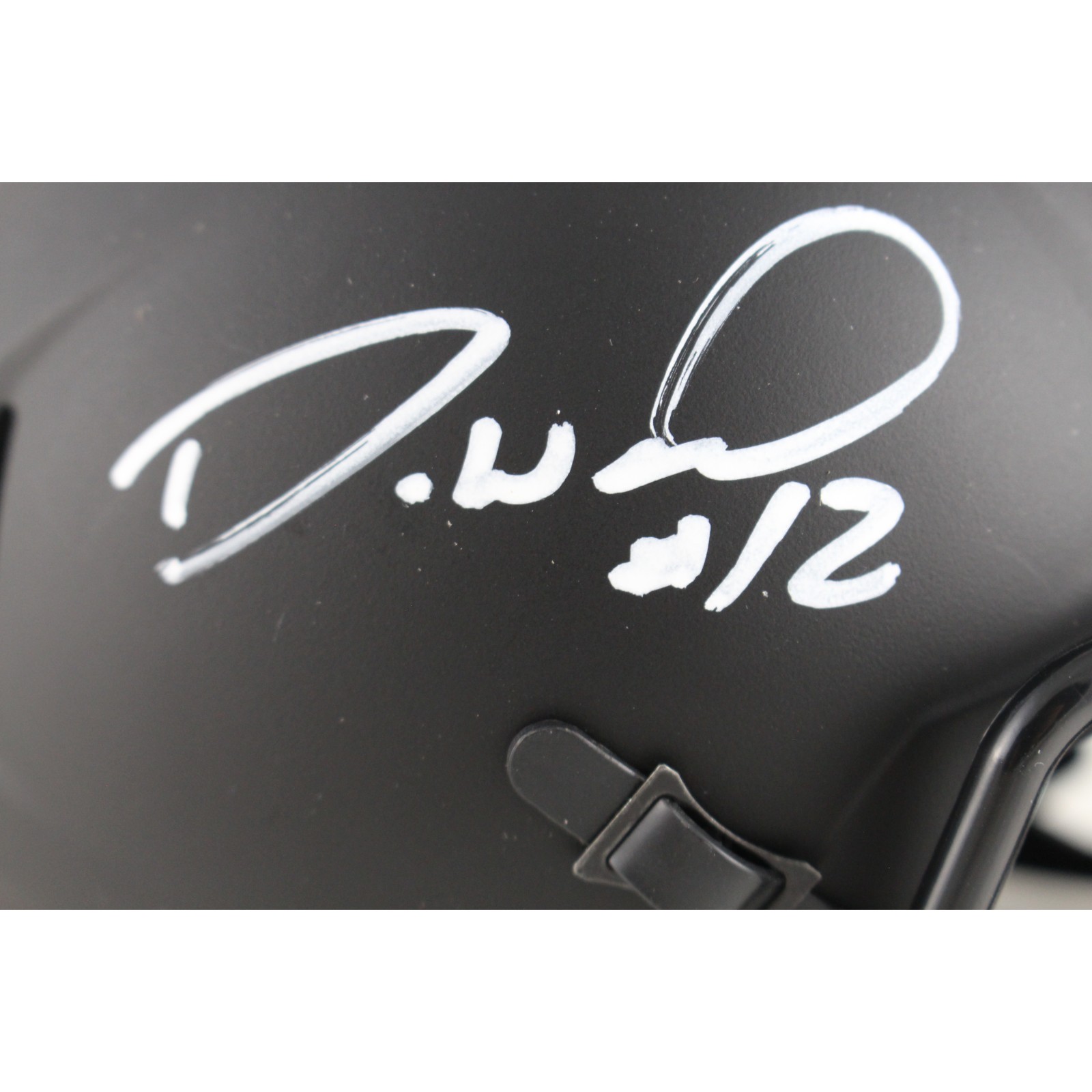 Denzel Ward Autographed/Signed Ohio State Buckeyes Eclipse Mini Helmet JSA 53099 2 Denzel Ward Autographed/Signed Ohio State Buckeyes Eclipse Mini Helmet JSA 53099