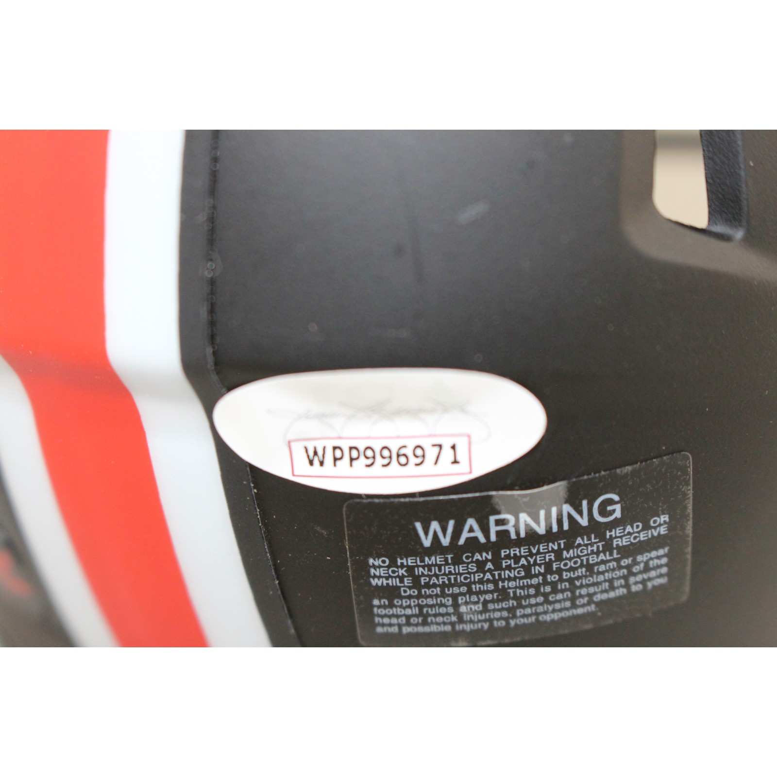 Denzel Ward Autographed/Signed Ohio State Buckeyes Eclipse Mini Helmet JSA 53099 4 Denzel Ward Autographed/Signed Ohio State Buckeyes Eclipse Mini Helmet JSA 53099