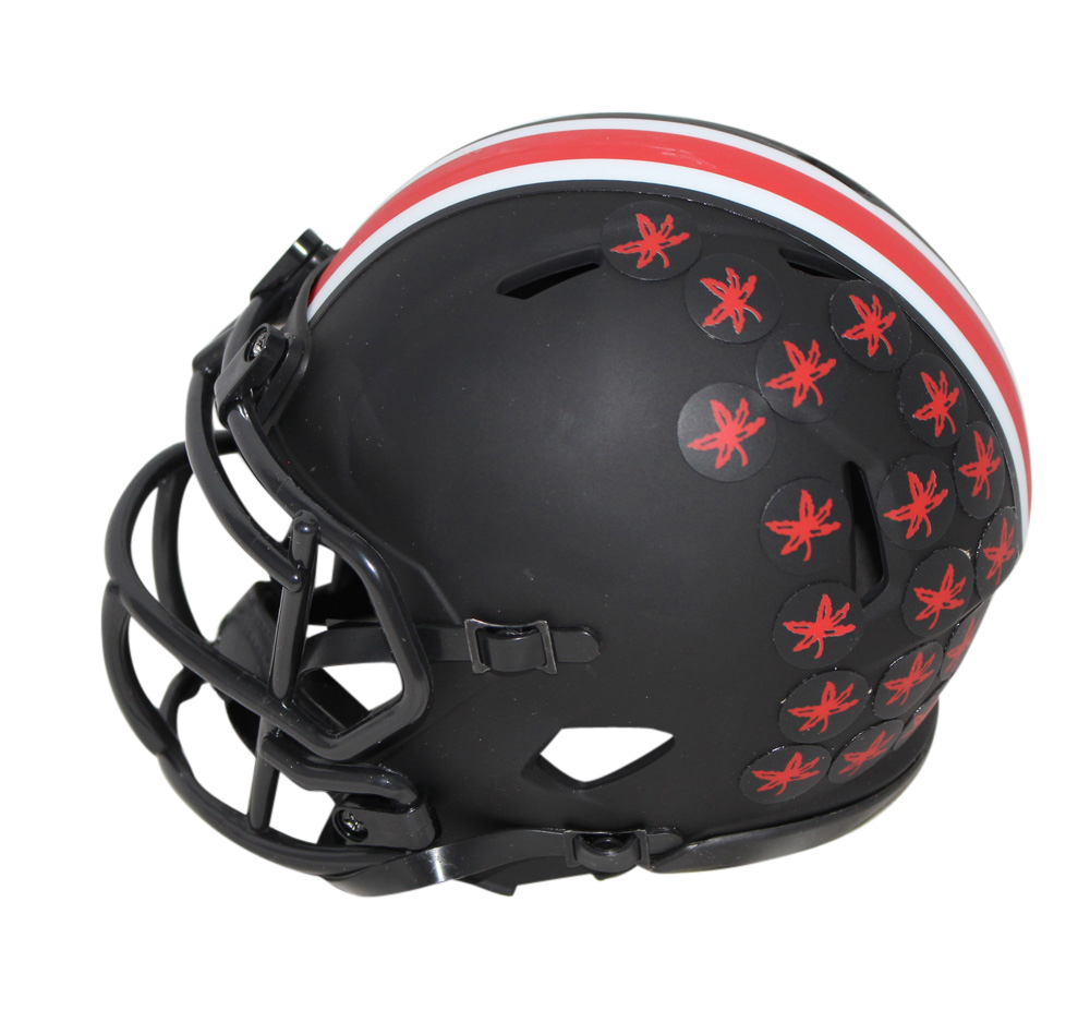 Denzel Ward Autographed Ohio State Buckeyes Eclipse Mini Helmet BAS