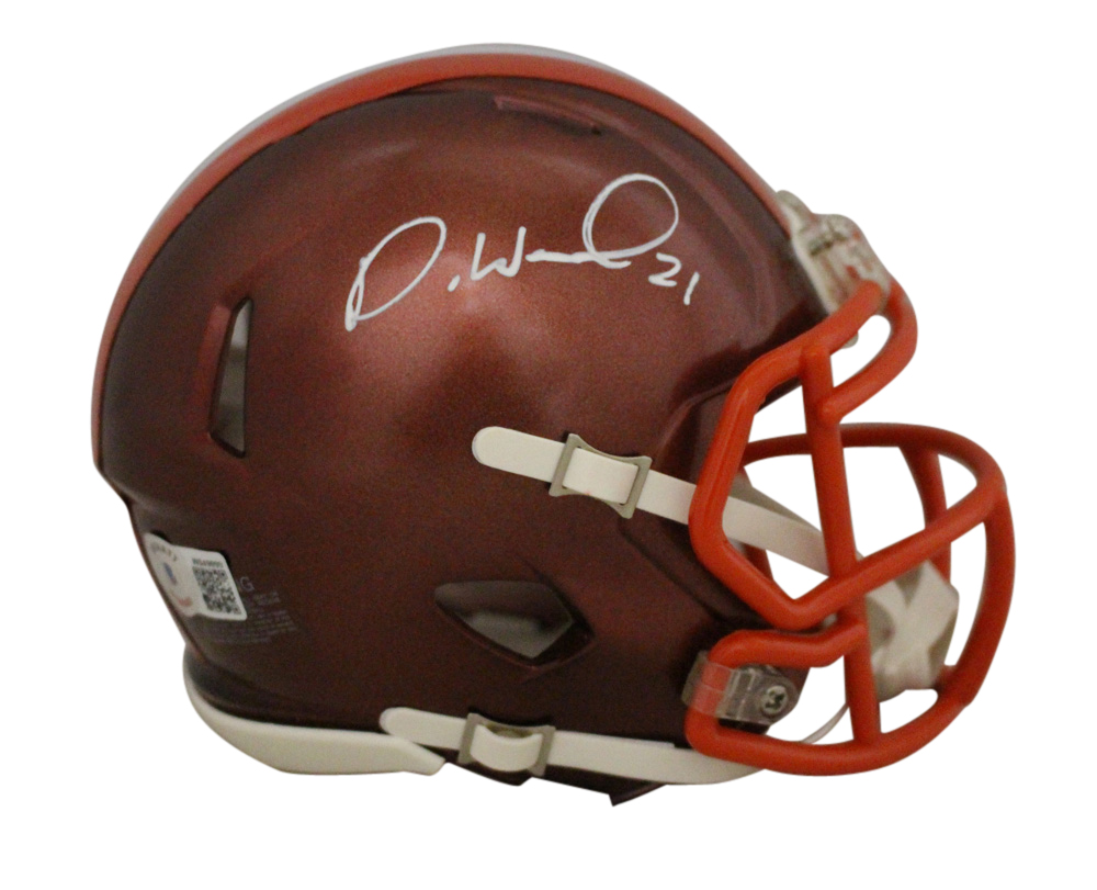 Denzel Ward Autographed/Signed Cleveland Browns Flash Mini Helmet BAS