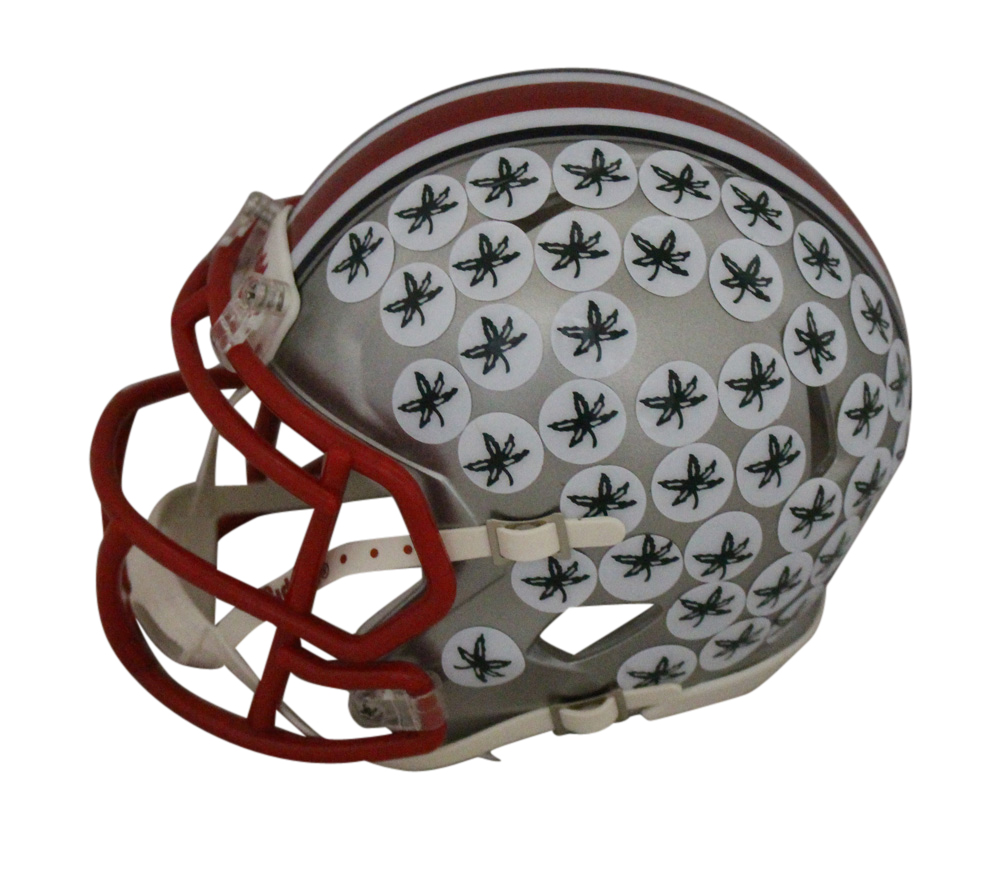 Denzel Ward Autographed Ohio State Buckeyes Flash Mini Helmet BAS