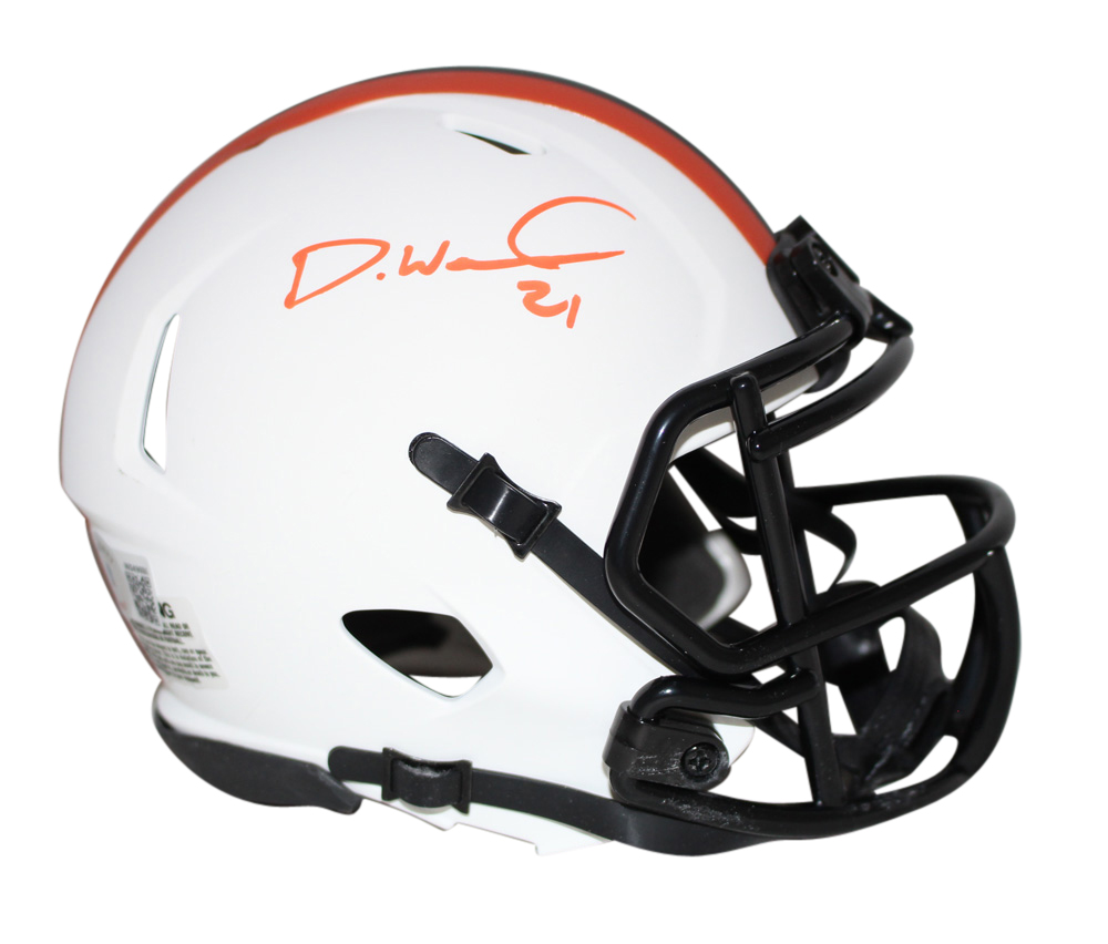 Denzel Ward Autographed/Signed Cleveland Browns Lunar Mini Helmet BAS