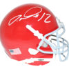 Denzel Ward Autographed Ohio State Buckeyes Red Schutt Mini Helmet JSA 26582