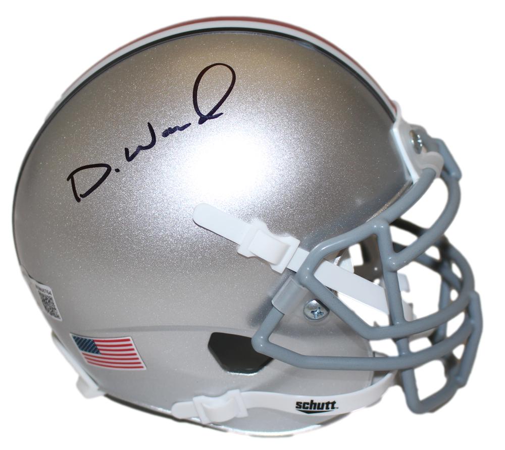 Denzel Ward Autographed Ohio State Buckeyes Schutt Mini Helmet Beckett