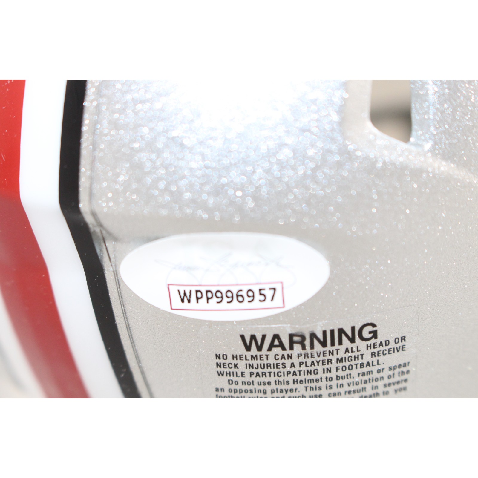 Denzel Ward Autographed/Signed Ohio State Buckeyes Mini Helmet JSA 53096 4 Denzel Ward Autographed/Signed Ohio State Buckeyes Mini Helmet JSA 53096