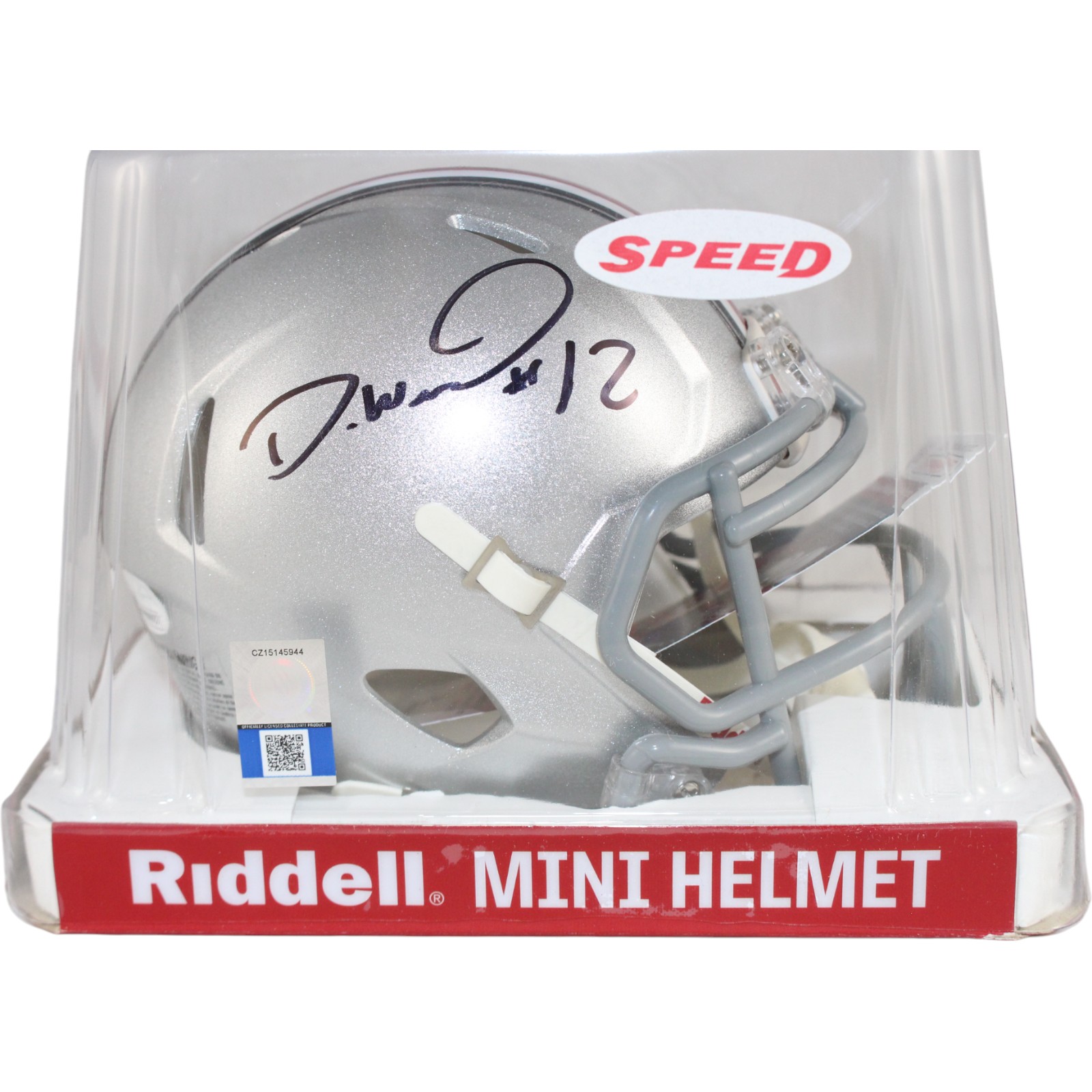 Denzel Ward Autographed/Signed Ohio State Buckeyes Mini Helmet JSA 53096 5 Denzel Ward Autographed/Signed Ohio State Buckeyes Mini Helmet JSA 53096