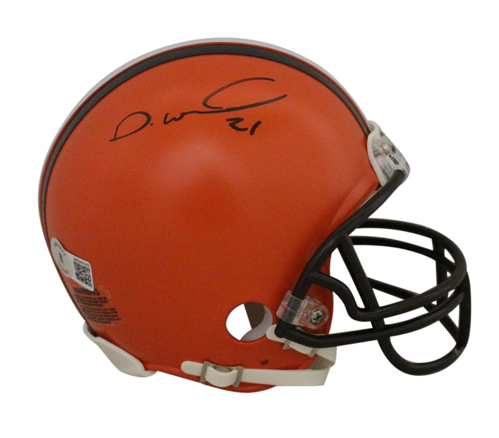 Denzel Ward Autographed/Signed Cleveland Browns VSR4 Mini Helmet BAS