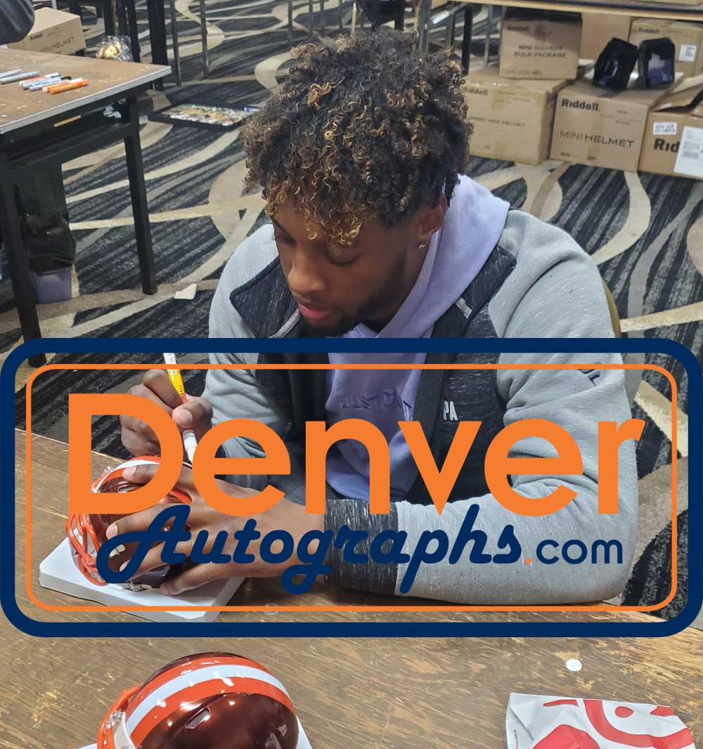 Denzel Ward Autographed/Signed Cleveland Browns Flash Mini Helmet BAS