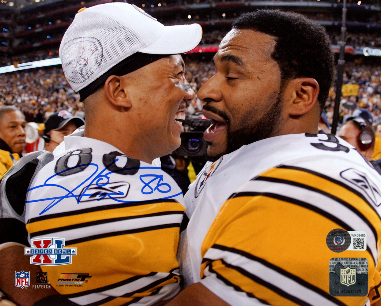 Hines Ward Autographed/Signed Pittsburgh Steelers 8x10 Photo BAS 32480