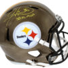 Hines Ward Signed Pittsburgh Steelers Chrome Replica Helmet MVP BAS 24226
