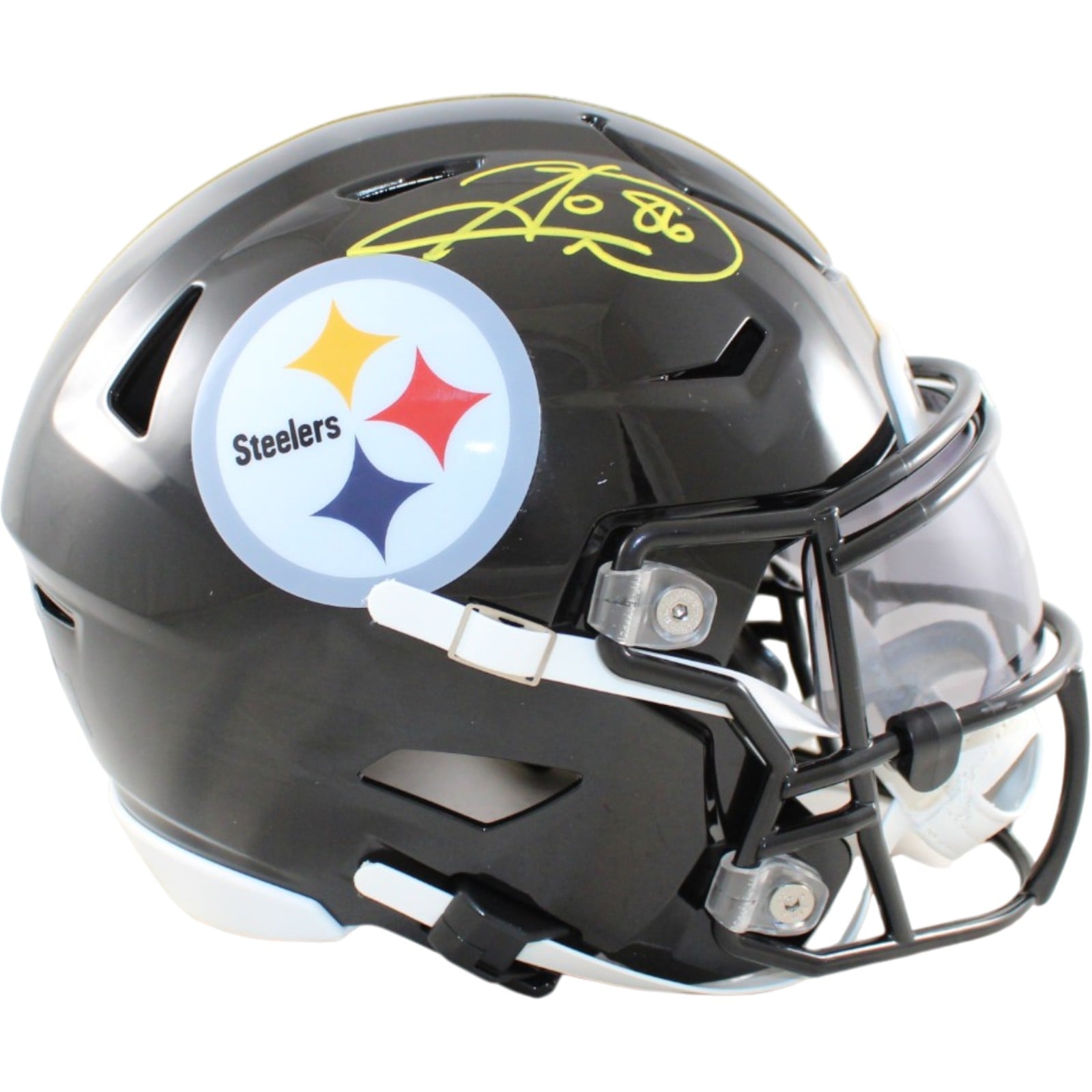 Hines Ward Signed Pittsburgh Steelers Mid-Size Midi Helmet Beckett WIT 58596