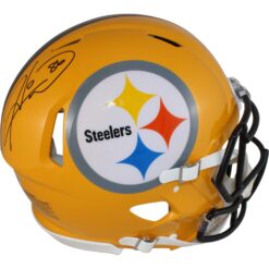 Hines Ward Autographed Pittsburgh Steelers Authentic Gold Helmet Beckett W 54071
