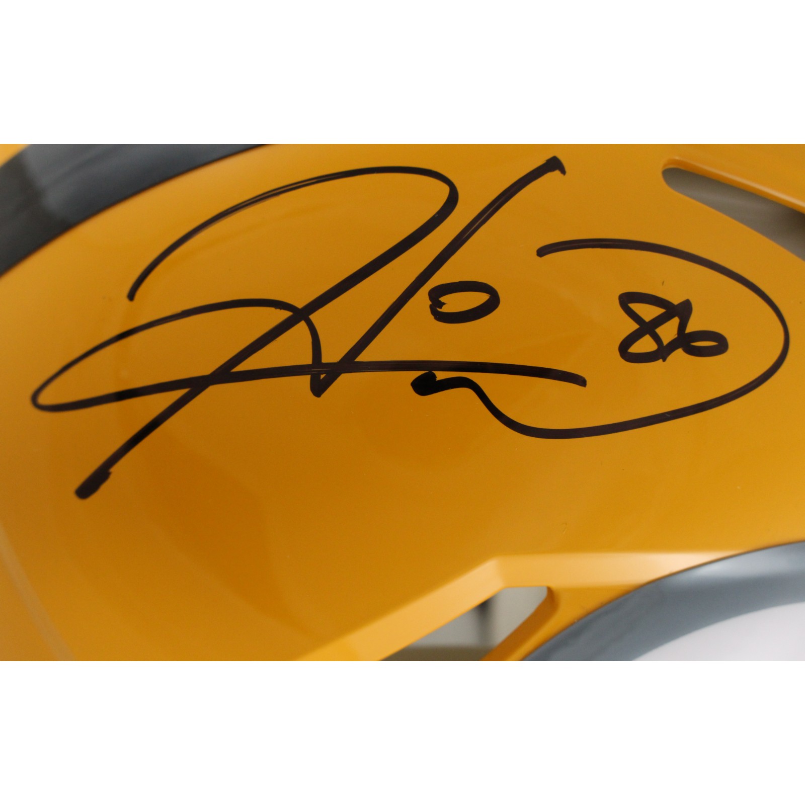 Hines Ward Autographed Pittsburgh Steelers Authentic Gold Helmet Beckett W 54071 2 Hines Ward Autographed Pittsburgh Steelers Authentic Gold Helmet Beckett W 54071
