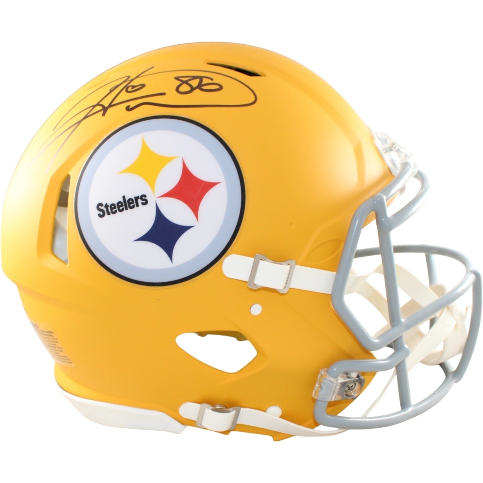 Hines Ward Signed Pittsburgh Steelers Proline Helmet 25 Alt Beckett WIT 58617