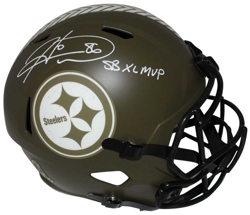 Hines Ward Autographed Pittsburgh Steelers Salute F/S Helmet Beckett