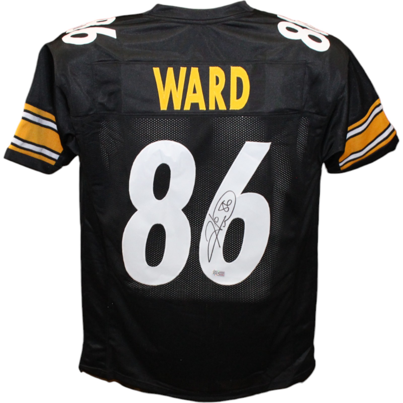 Hines Ward Autographed/Signed Pro Style Black Jersey TRI