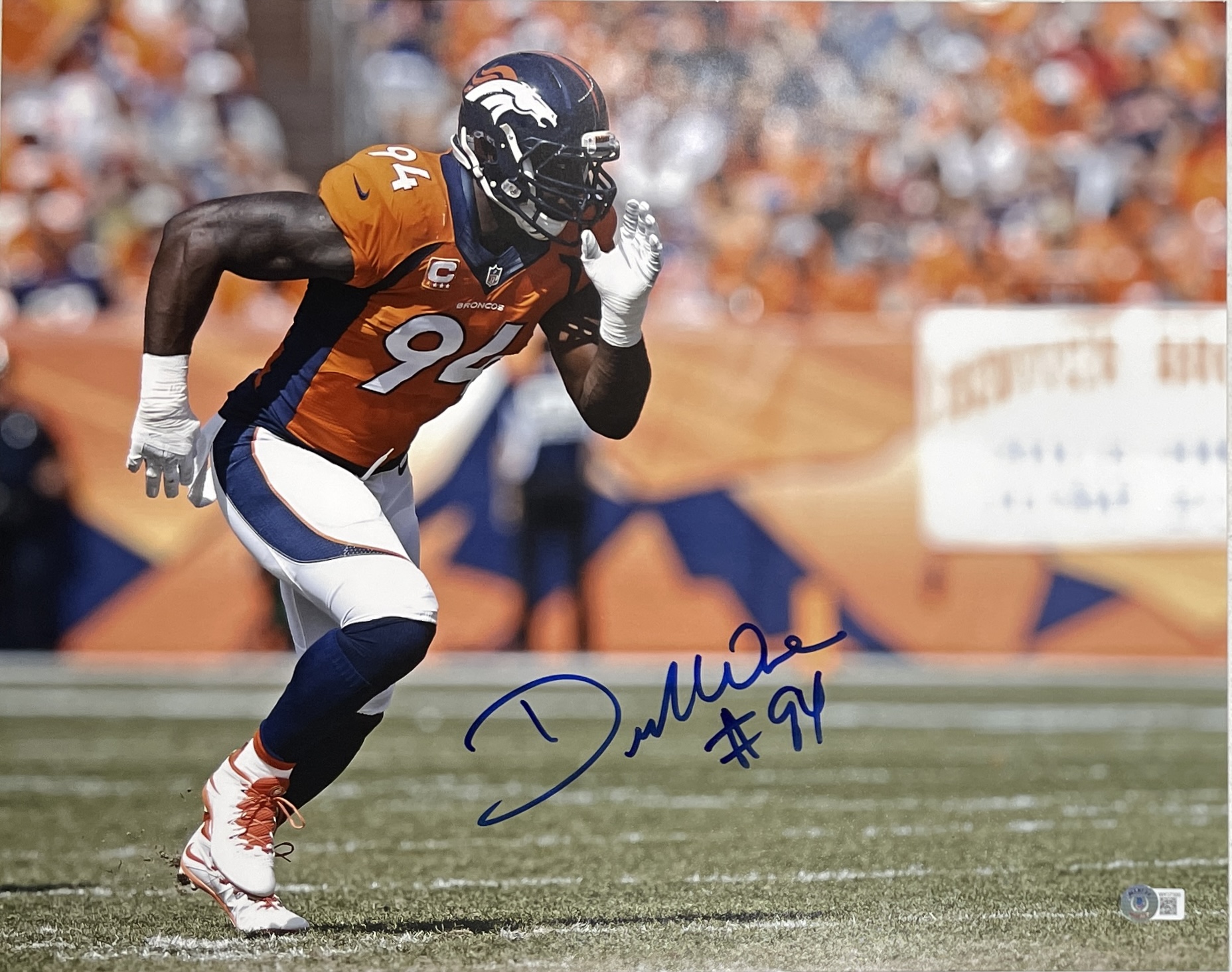 Demarcus Ware Autographed/Signed Denver Broncos 16x20 Photo Beckett