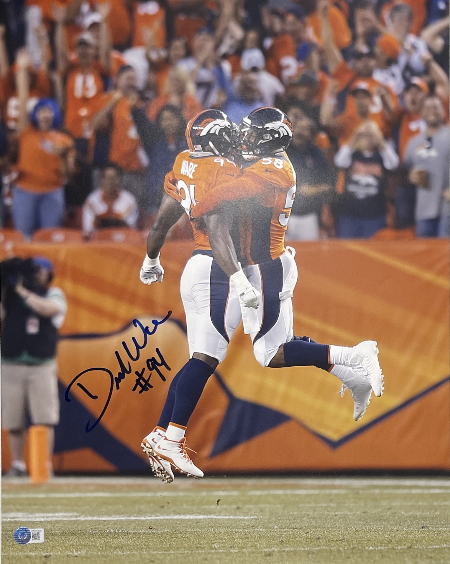 Demarcus Ware Autographed/Signed Denver Broncos 16x20 Photo Beckett