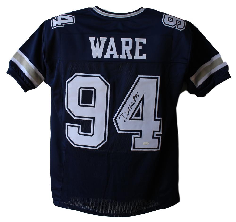 Demarcus Ware Autographed/Signed Dallas Cowboys Blue XL Jersey JSA