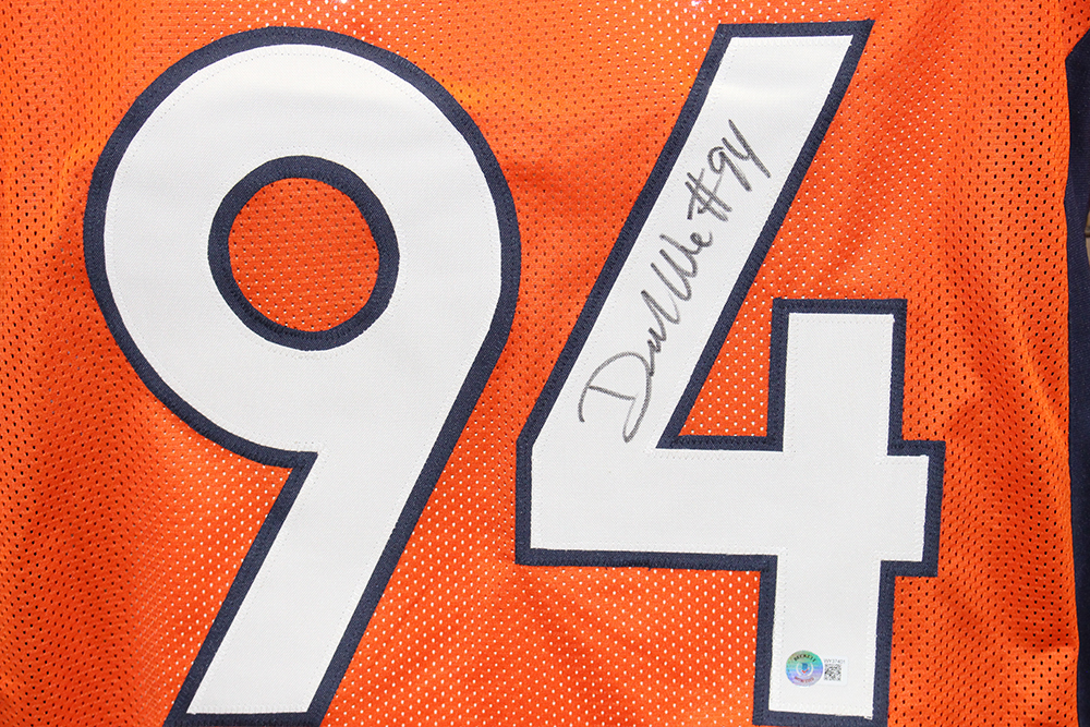 Demarcus Ware Autographed/Signed Pro Style Orange XL Jersey Beckett