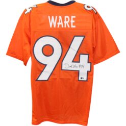 Demarcus Ware Autographed/Signed Pro Style Orange XL Jersey Beckett W 51848