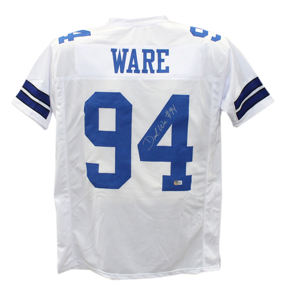 Demarcus Ware Autographed/Signed Pro Style White XL Jersey Beckett