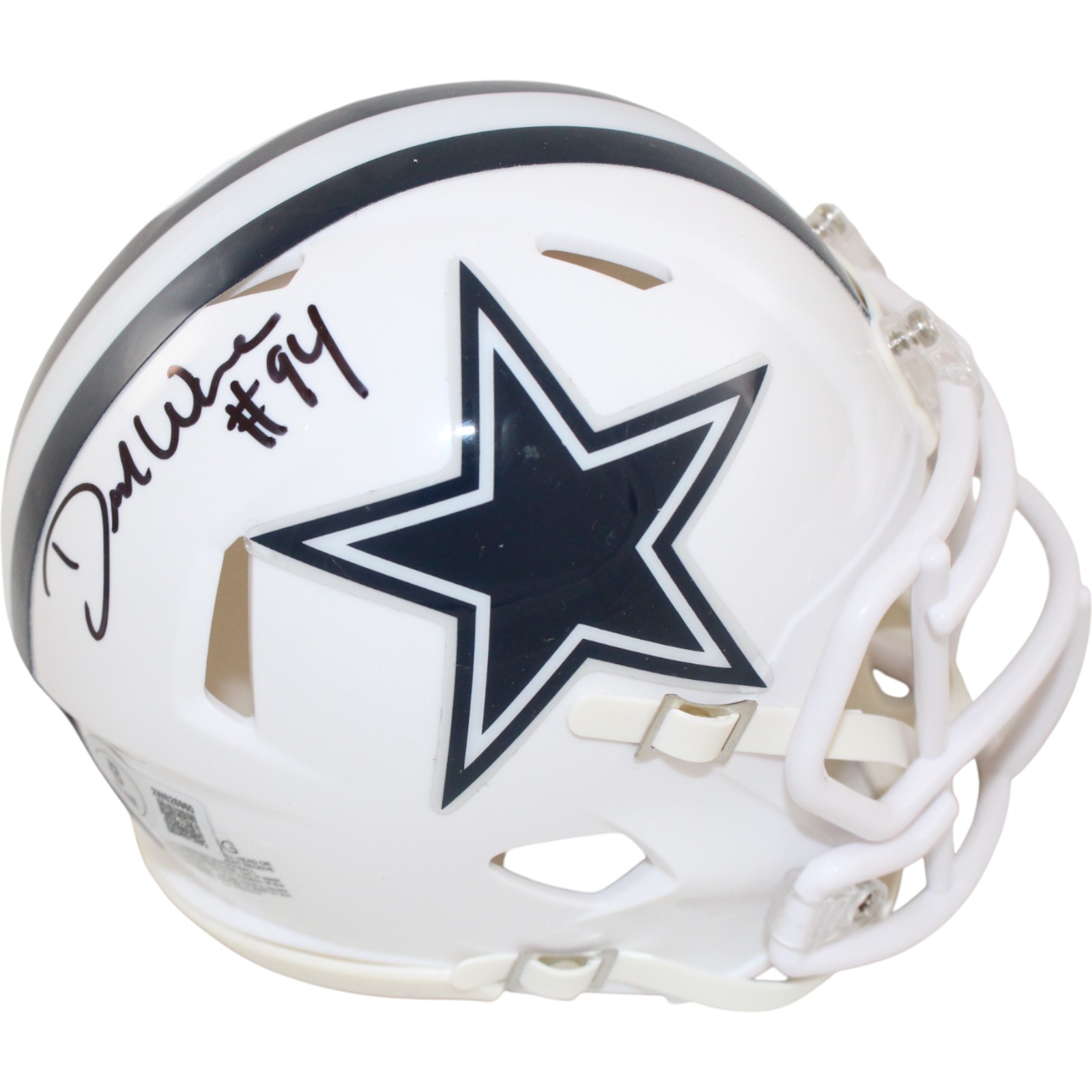 Demarcus Ware Autographed Dallas Cowboys Mini Helmet Beckett Witness 59177