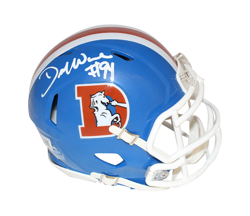 Demarcus Ware Signed Denver Broncos D Logo Mini Helmet Beckett