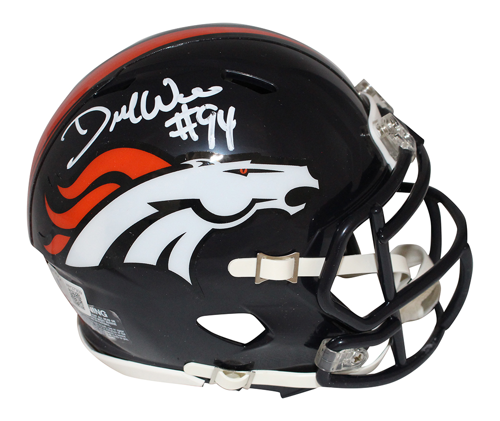 Demarcus Ware Signed Denver Broncos Speed Mini Helmet Beckett