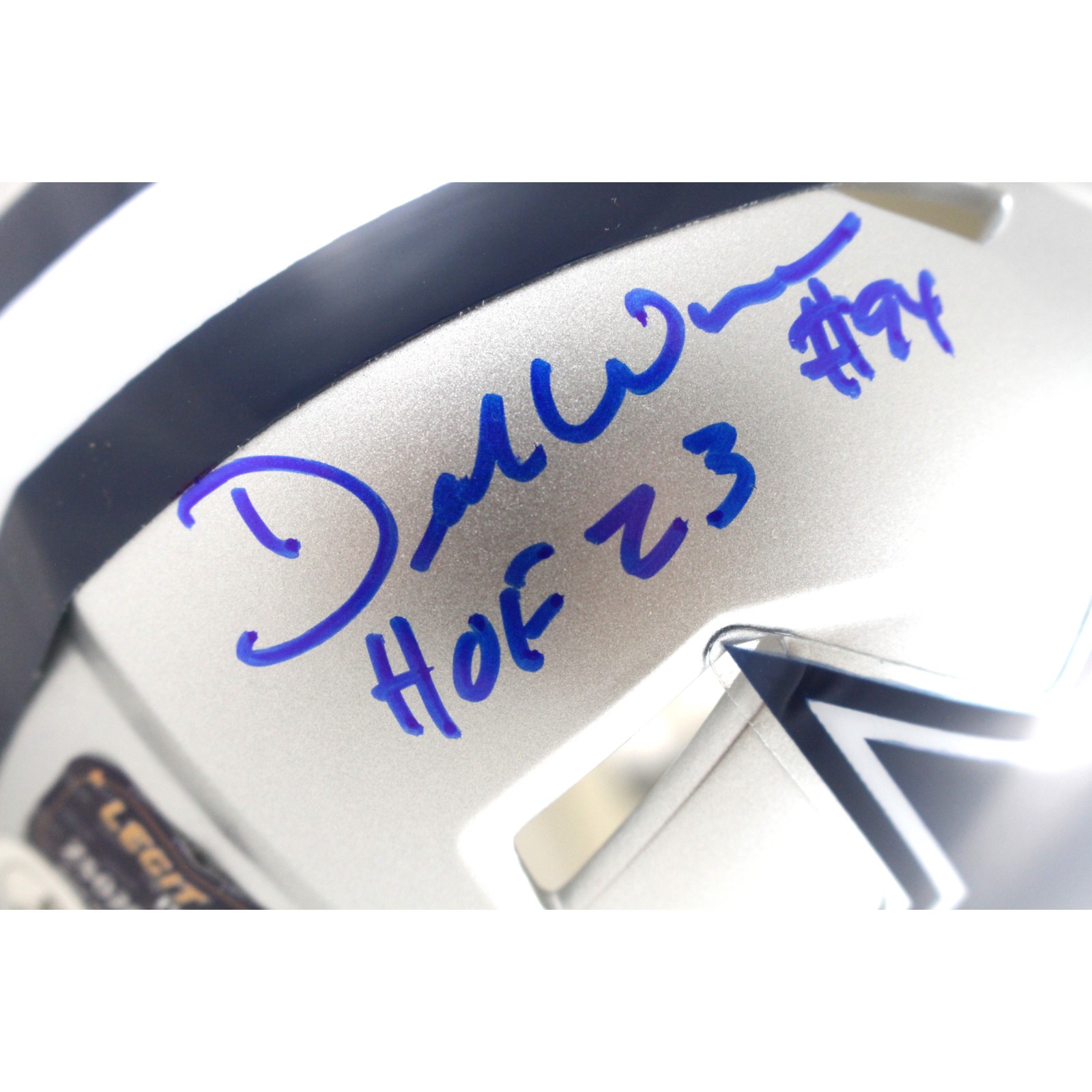 Demarcus Ware Autographed Dallas Cowboys Mini Helmet HOF Beckett Witness 51861 2 Demarcus Ware Autographed Dallas Cowboys Mini Helmet HOF Beckett Witness 51861