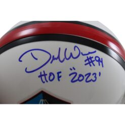 Demarcus Ware Autographed Hall of Fame HOF VSR4 Mini Helmet Beckett WIT 56381