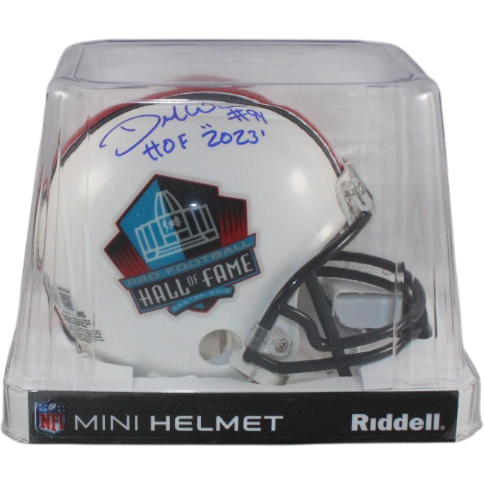 Demarcus Ware Autographed Hall of Fame HOF VSR4 Mini Helmet Beckett WIT 56381 5 Demarcus Ware Autographed Hall of Fame HOF VSR4 Mini Helmet Beckett WIT 56381