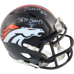 Demarcus Ware Autographed Denver Broncos TB Mini Helmet SB Champs Beckett 51851
