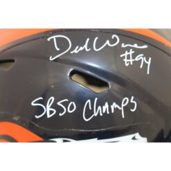 Demarcus Ware Autographed Denver Broncos TB Mini Helmet SB Champs Beckett 51851
