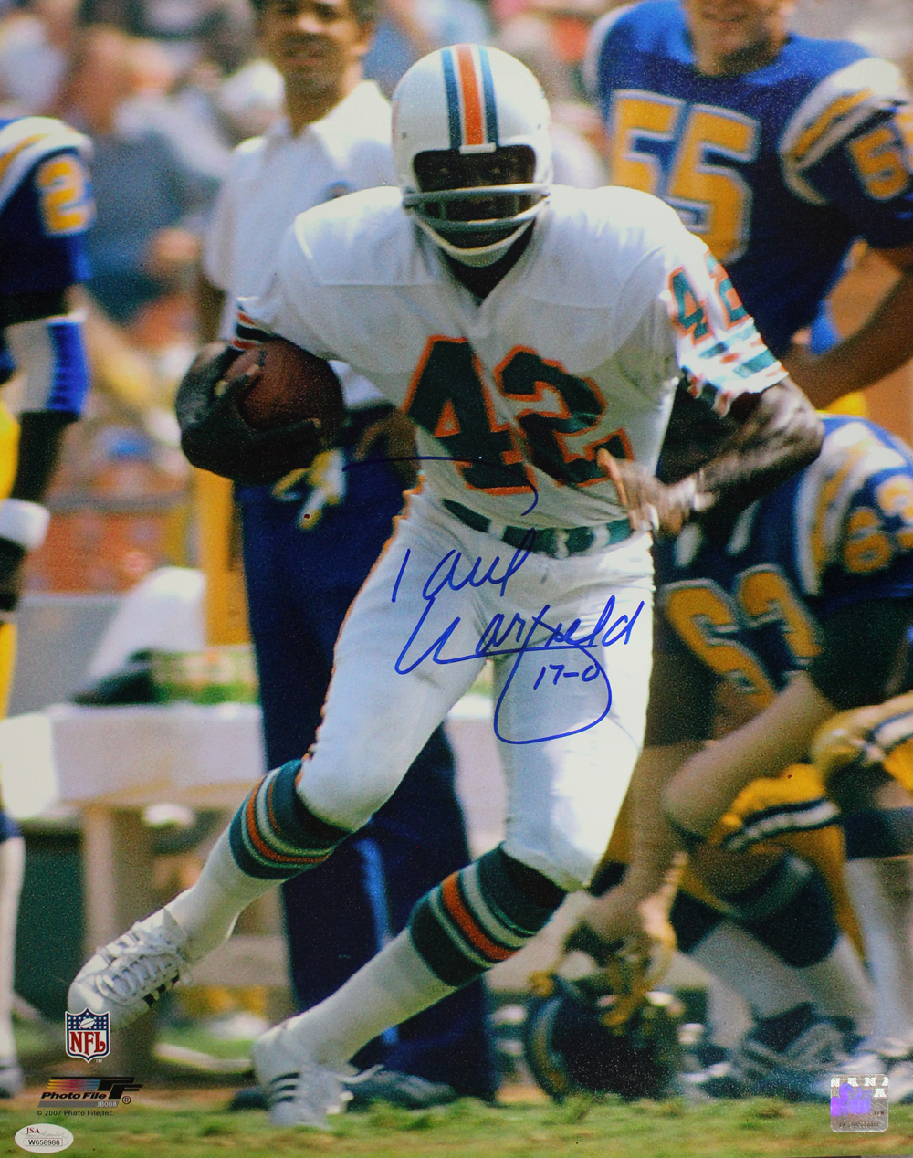 Paul Warfield Autographed/Signed Miami Dolphins 16x20 Photo JSA
