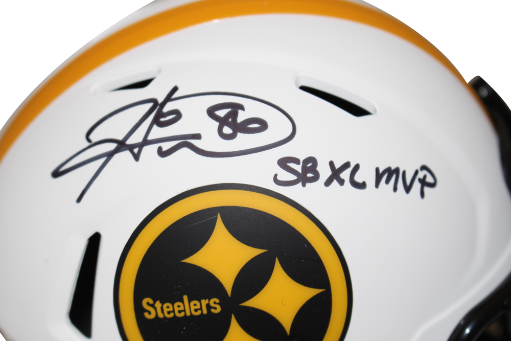 Hines Ward Autographed Steelers Lunar Mini Helmet SB XL MVP Beckett