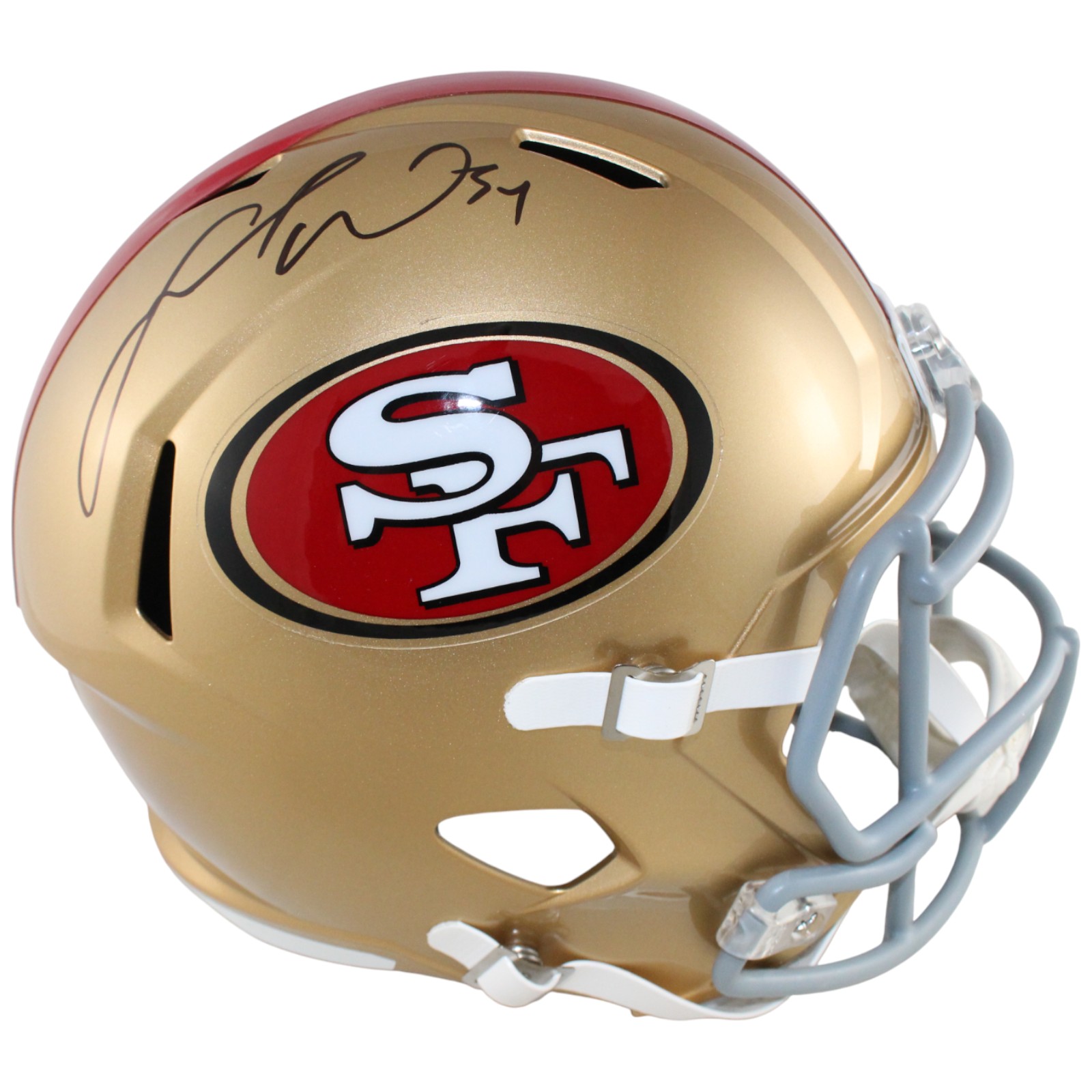 Fred Warner Autographed/Signed San Francisco 49ers F/S Helmet Beckett WIT 53057