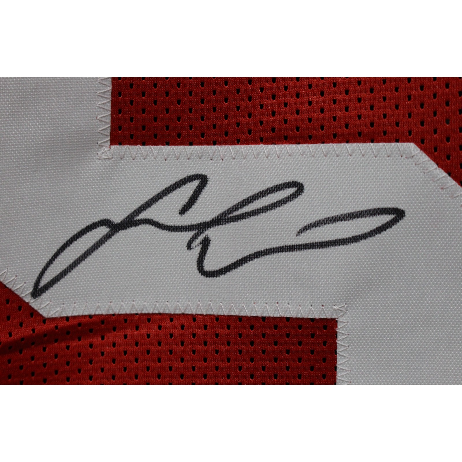 Fred Warner Autographed/Signed Pro Style XL Red Jersey Beckett Witness 53056