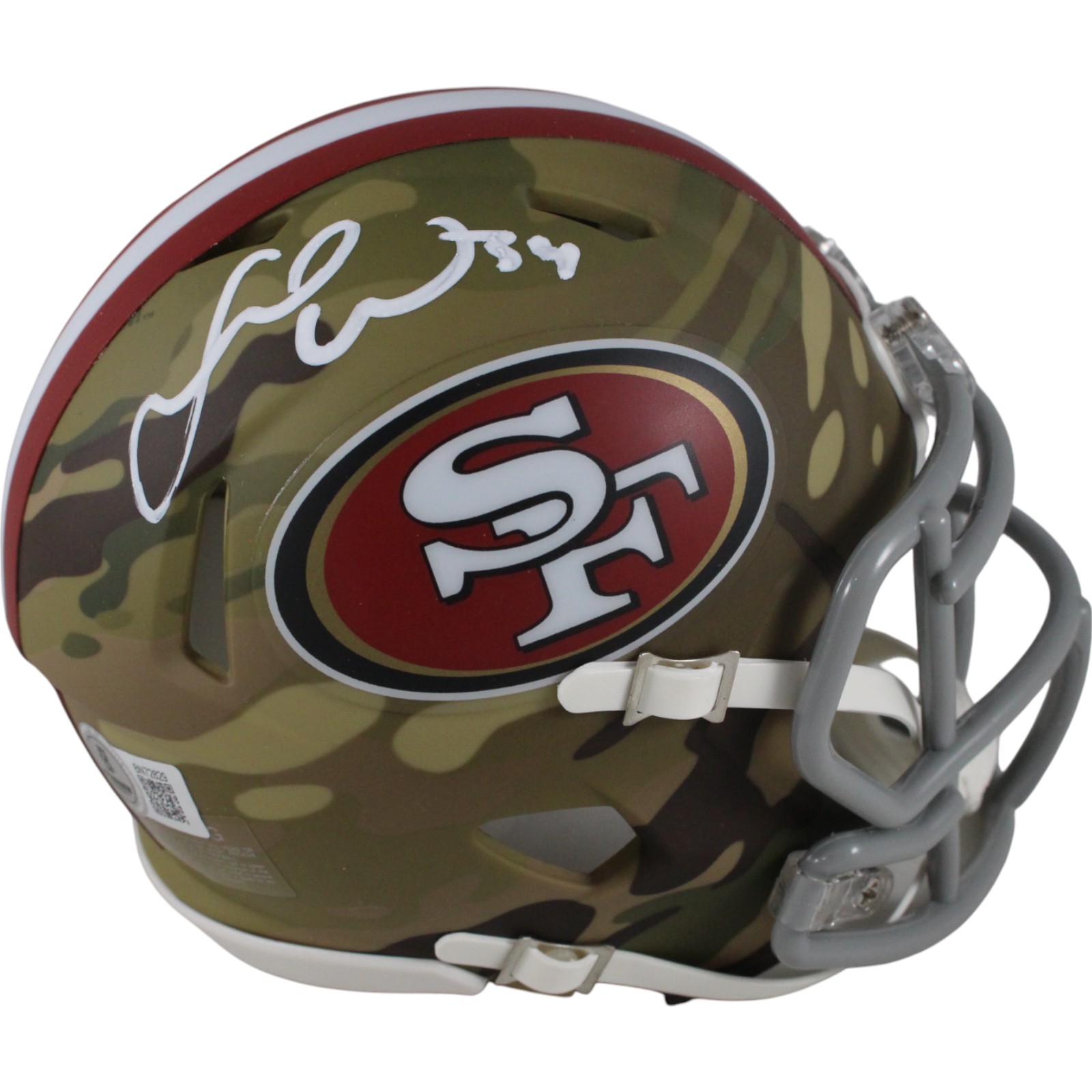 Fred Warner Autographed/Signed San Francisco 49ers Mini Helmet Beckett W 49546 1 Fred Warner Autographed/Signed San Francisco 49ers Mini Helmet Beckett W 49546