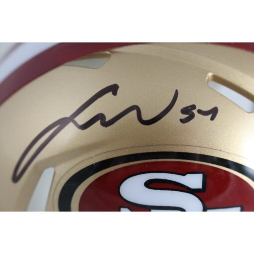 Fred Warner Autographed San Francisco 49ers Speed Mini Helmet Beckett 49556