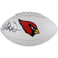 Kurt Warner Autographed Arizona Cardinals Logo Football Beckett Witness 50092