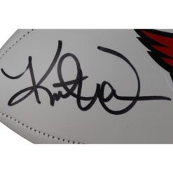 Kurt Warner Autographed Arizona Cardinals Logo Football Beckett Witness 50092